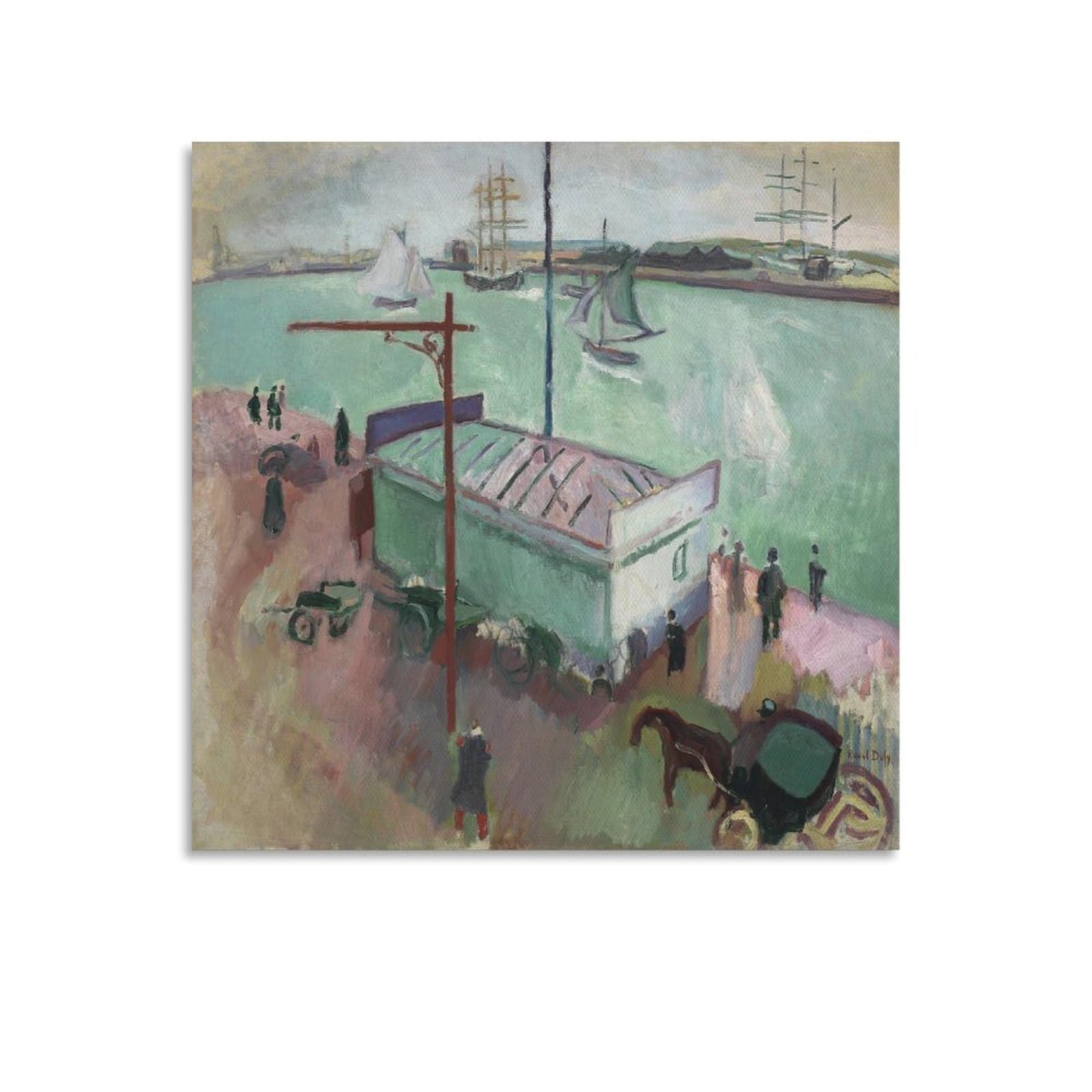 KLAGCBDF Raoul Dufy Le Port Du Havre (2) Canvas Art Poster And Wall Art Picture Print Modern Family Decor Posters 12x12inch(30x30cm)