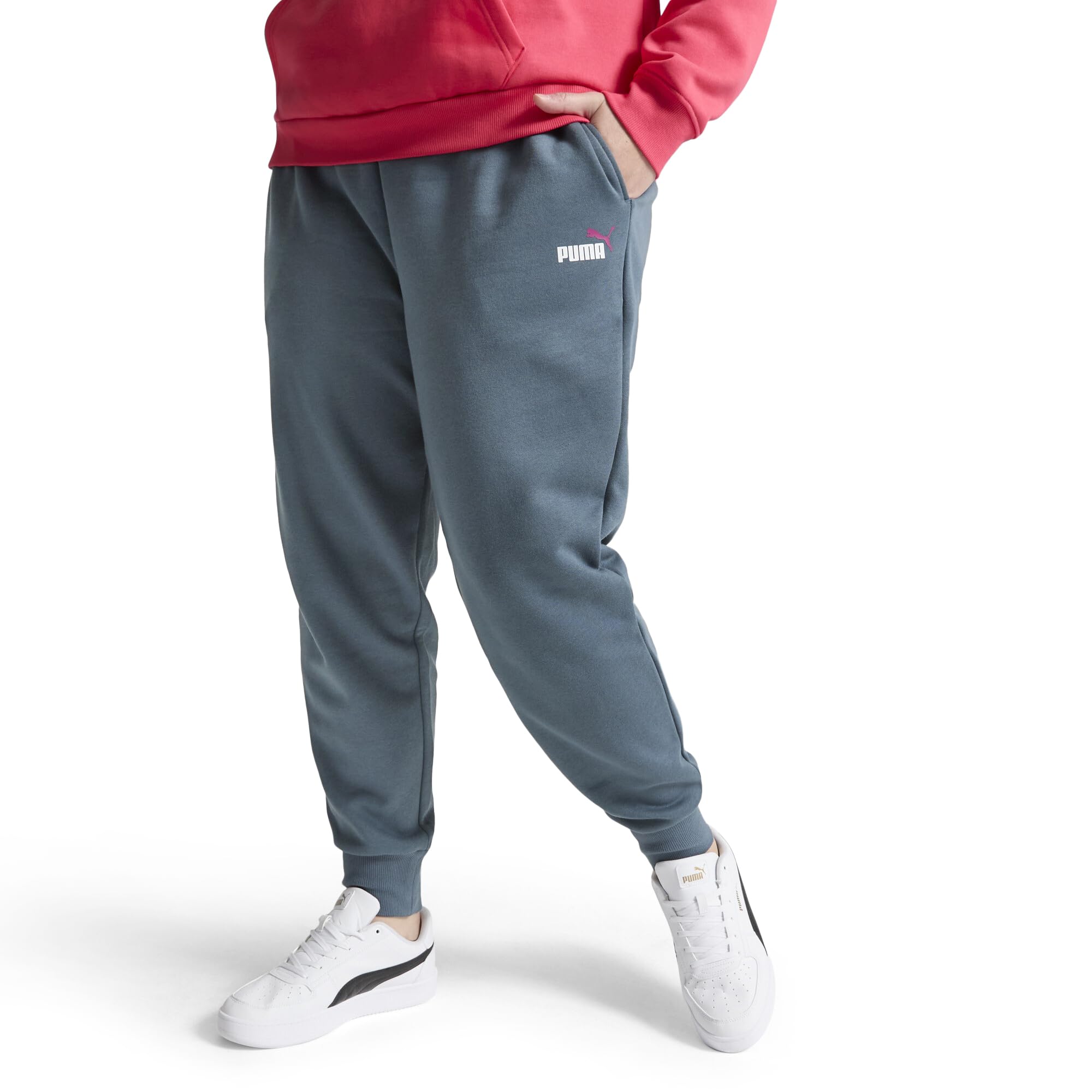 PUMA Women's Essentials Fleece Sweatpants (Available in Plus Sizes), Gray Skies AW24, 2X