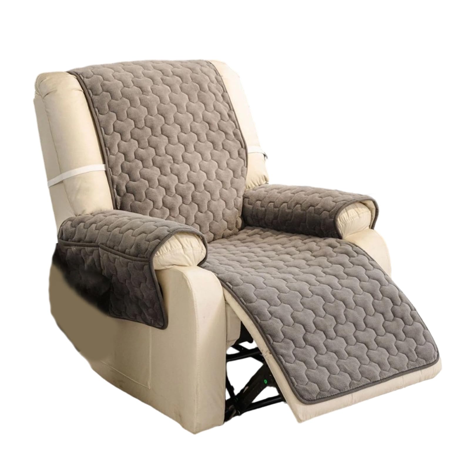 Jazuaiao Recliner Chair Cover with Side Pocket Soft Nonslip Sofa Slipcover Washable Couch Cover Furniture Protector for Recliner Chair
