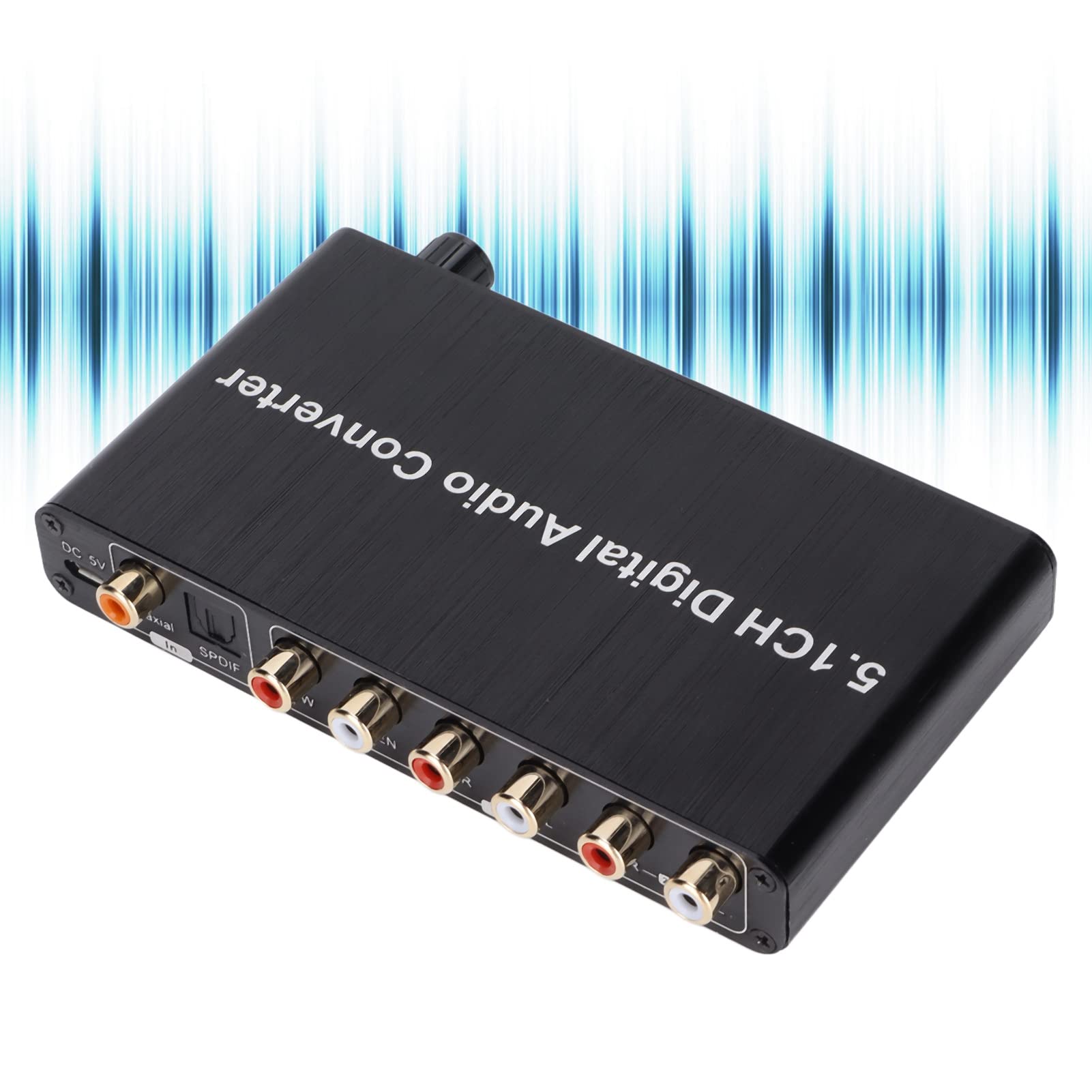 Decodificatore convertitore 192KHz 5.1CH, Cavo ottico digitale per Toslink a , Ottico a jack da 3,5 mm, 2 Convertitore da digitale ad analogico in modalità per per