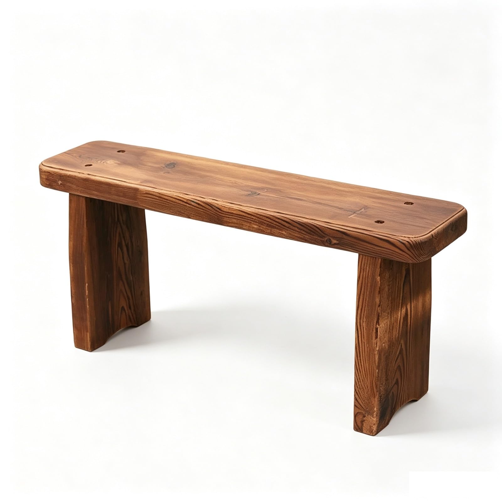 Banco estrecho para exterior y pie de cama en madera maciza de 150cm