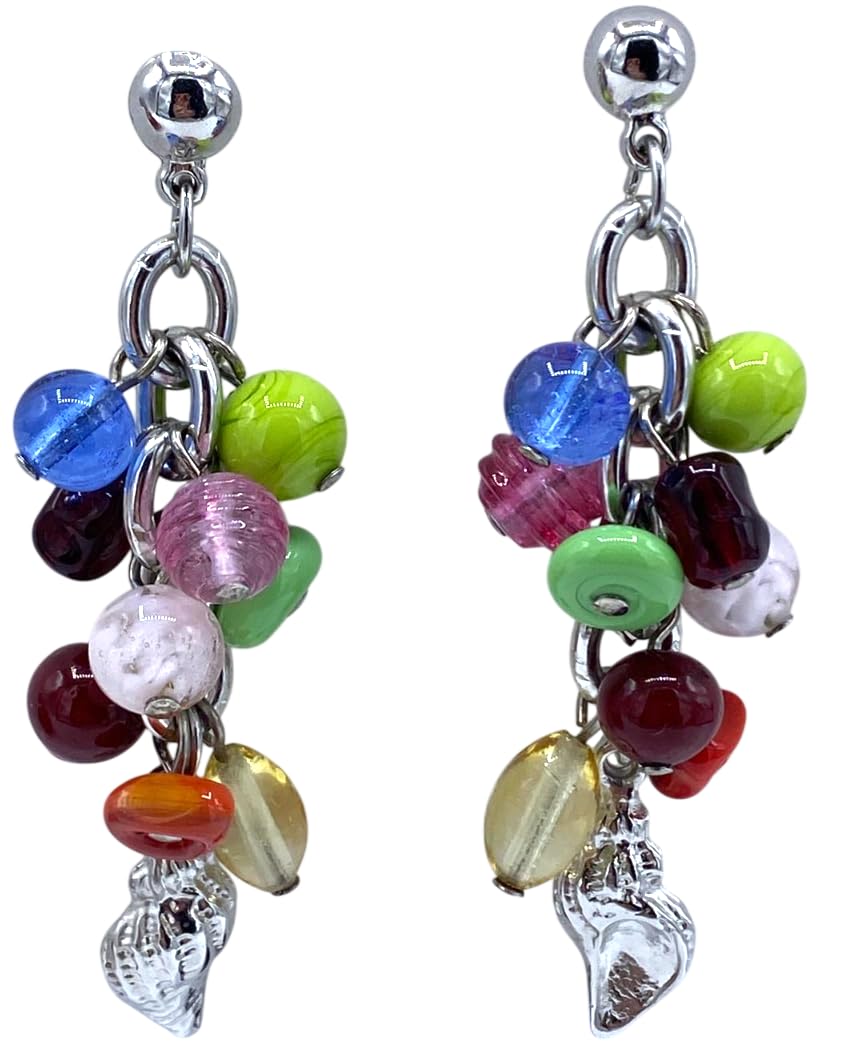 Orecchini Donna Antica Murrina Veneziana In Vetro di Murano Made in Italia OV310