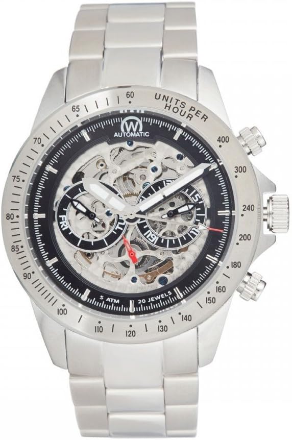 Chronowatch - Watch Weapon Cadran Black- Case Silver - Metal Band - Men