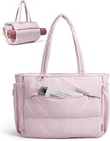 BAGSMART 22L Puffer Tote Bag for Women - Gym, Work, Travel, Yoga Bag Fits 40oz Tumbler & 15.6" Laptop