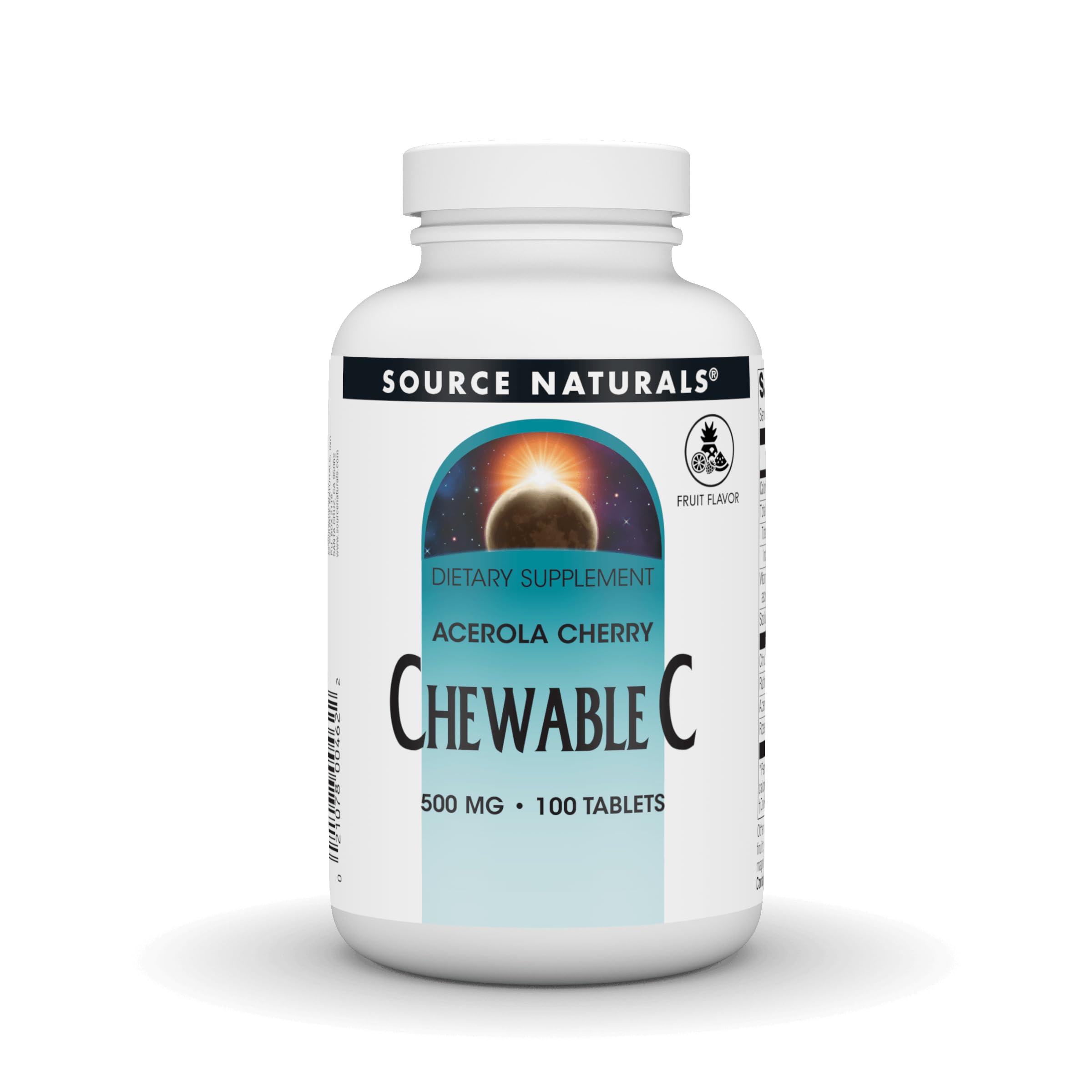 Source Naturals Acerola Cherry Chewable C, 500 mg - 100 Tablets 100 Count (Pack of 1)