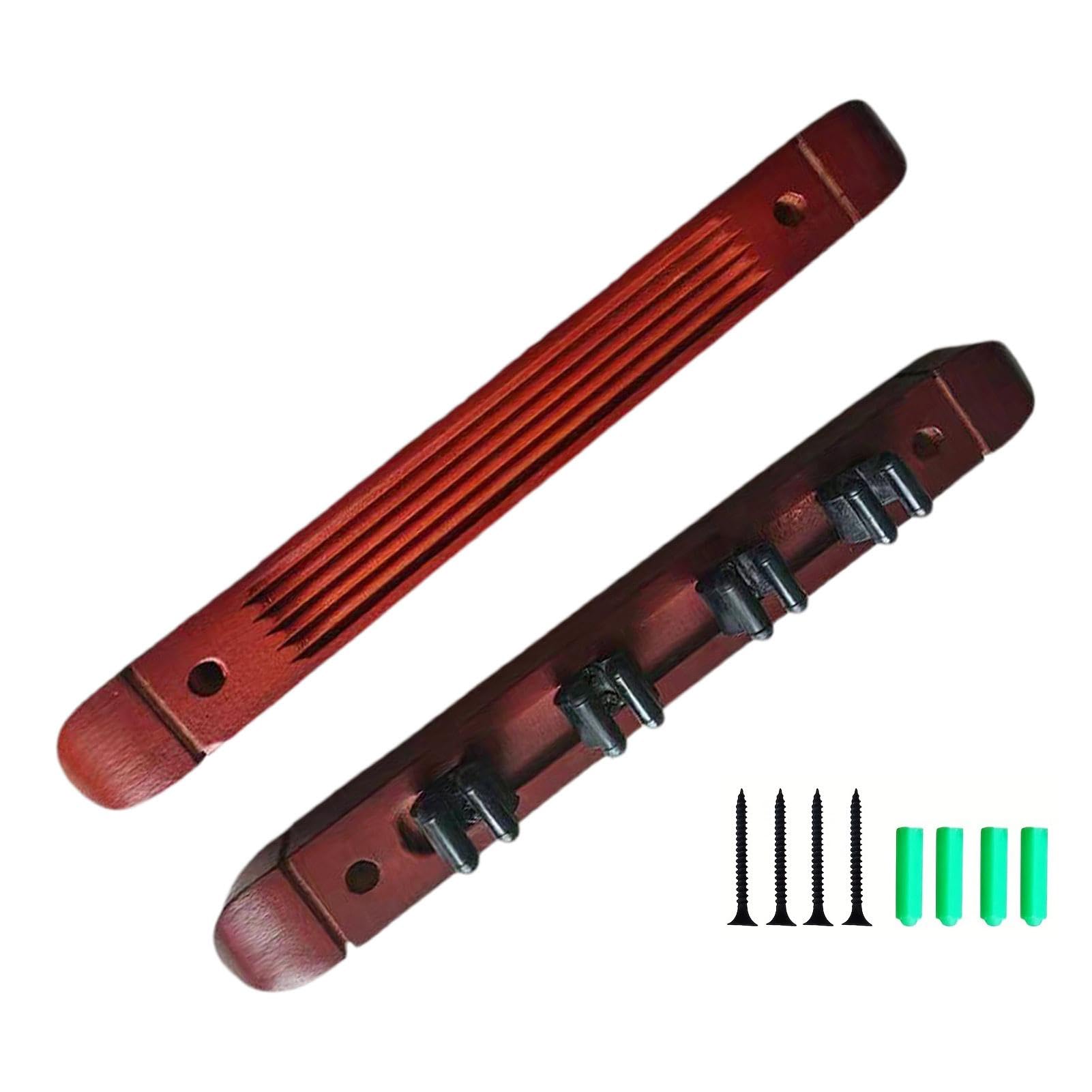 Generico Porta stecche da biliardo, porta stecche da biliardo - Porta stecche da biliardo con 4 clip per stecche,Rastrelliera in legno a parete per stecche da biliardo, rastrelliera da parete per