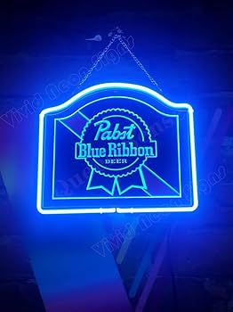 ネオンサイン Pabst Blue Ribbon ビール BAR 店舗装飾 Amazon.co.jp