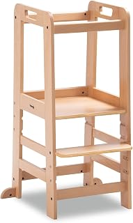 hauck Learn N Explore Montessori Torre de Aprendizaje Evolutiva, a partir de 1 Año, Ayudante de Cocina, Madera Certificada FSC®, Regulable, Robusta