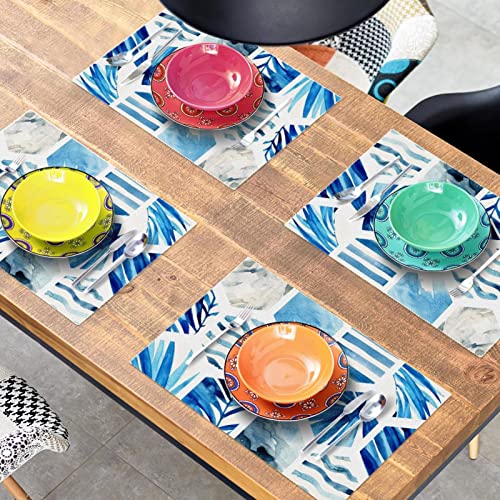 Set de table feuilles de palmier design géométrique abstrait chic - 8