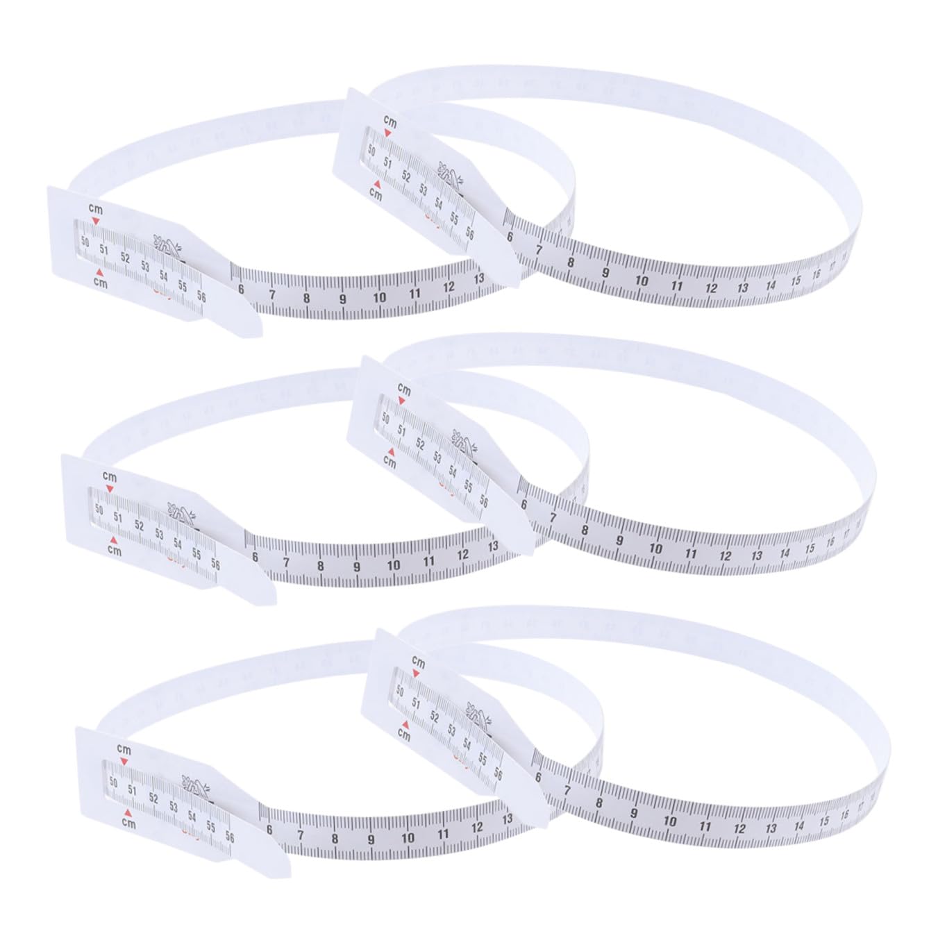 Veemoon Lot de 6 Rubans de Mesure en Plastique Blanc 56 CM pour Bébé Mètre Ruban pour Garçon et Filles Outil Précis de Mensuration pour Suivi de Croissance