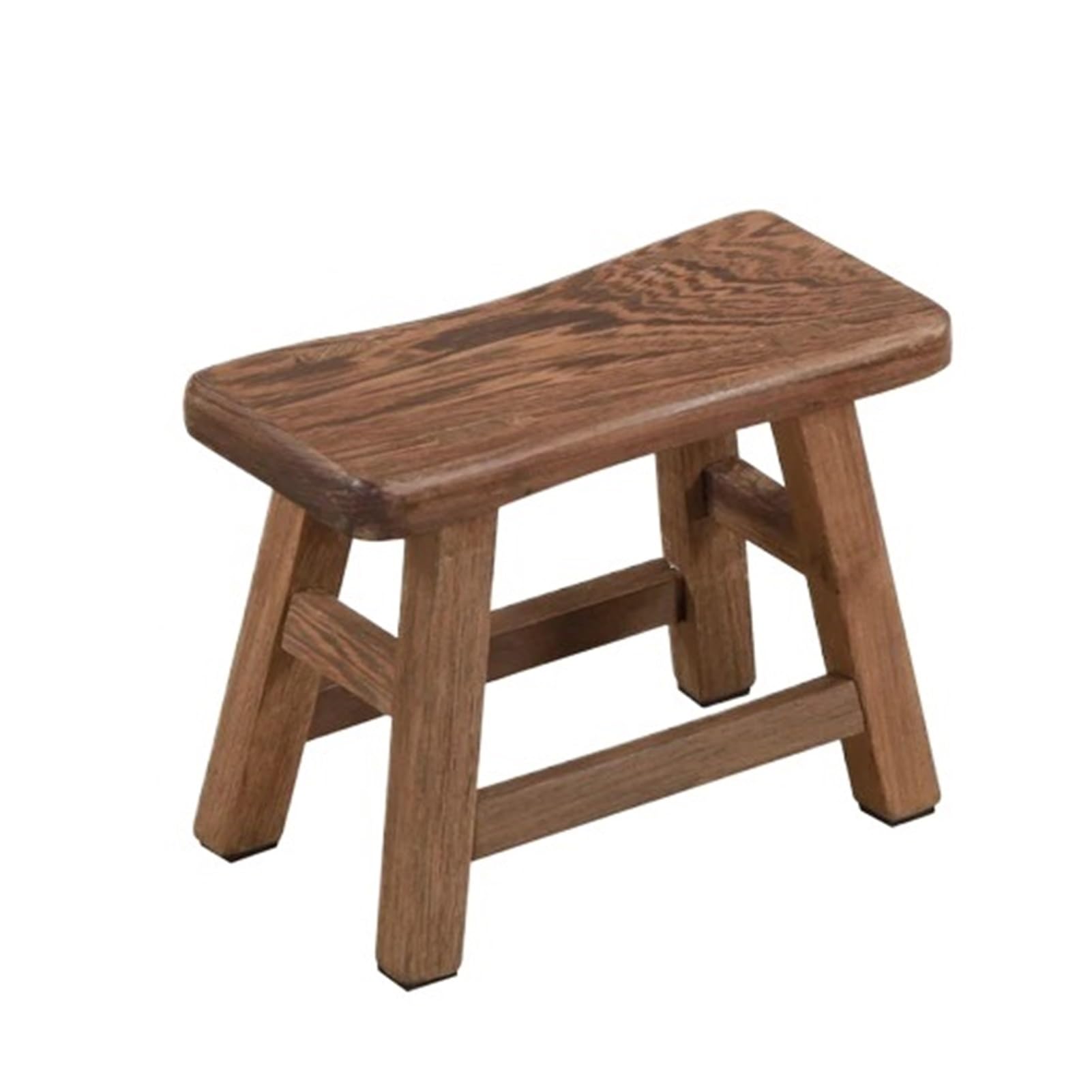 EOFNWKER Small Stool Bathing Stool Solid Wood Small Bench Taboret(21X27X13cm)
