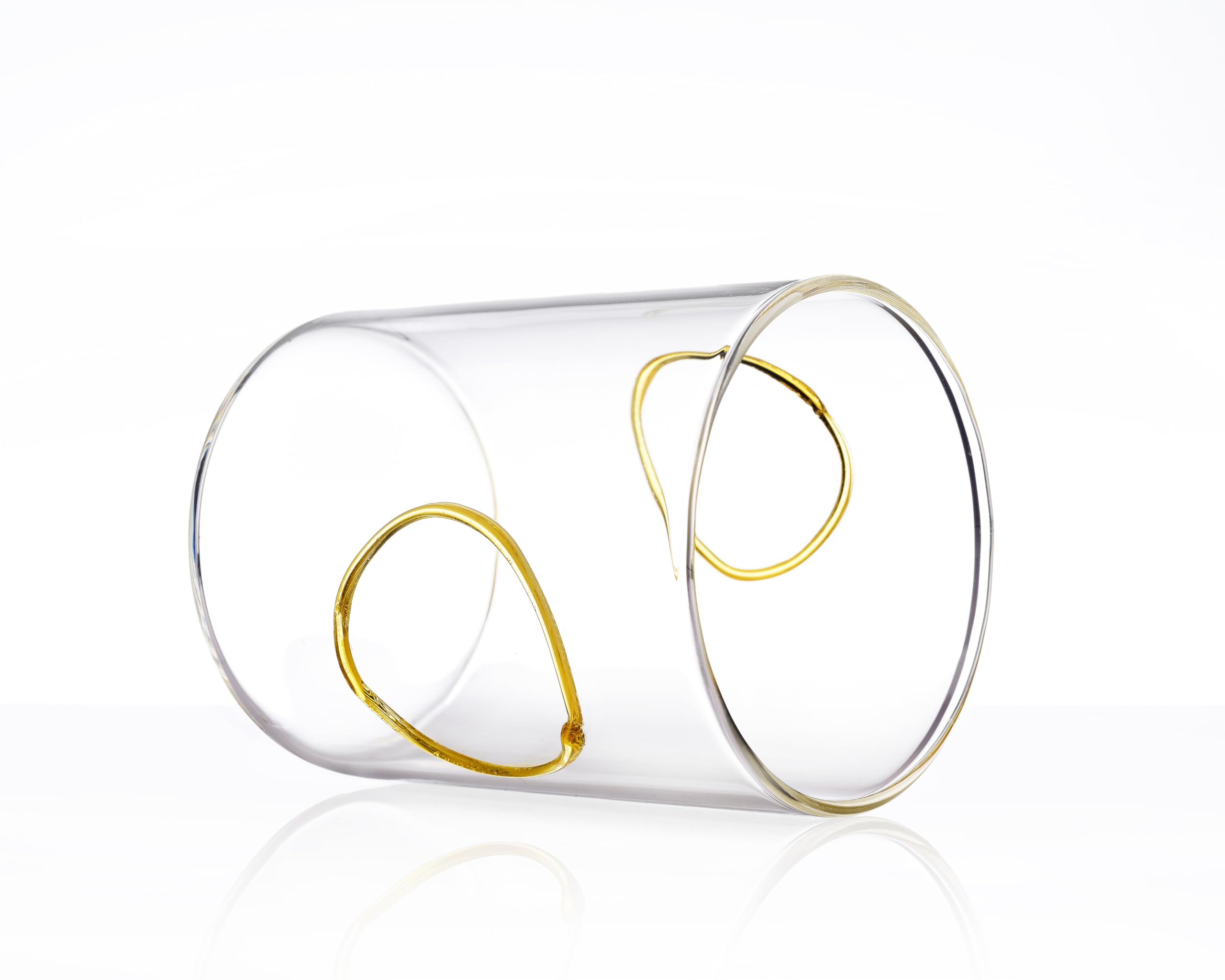 Ichendorf Milano Set di 6 Bicchieri Acqua, Collezione Decò Arlecchino, 30 cl, Vetro Borosilicato, Fatto a Mano