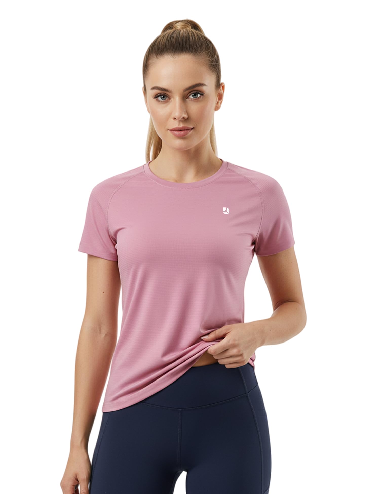 venzina Women's Cooling Workout T-Shirt with Seamless Design | 3D AirLayer Tech, Quick-Dry & UPF 50+ for Running, Yoga, Hiking & Commute S - XL-picture-46