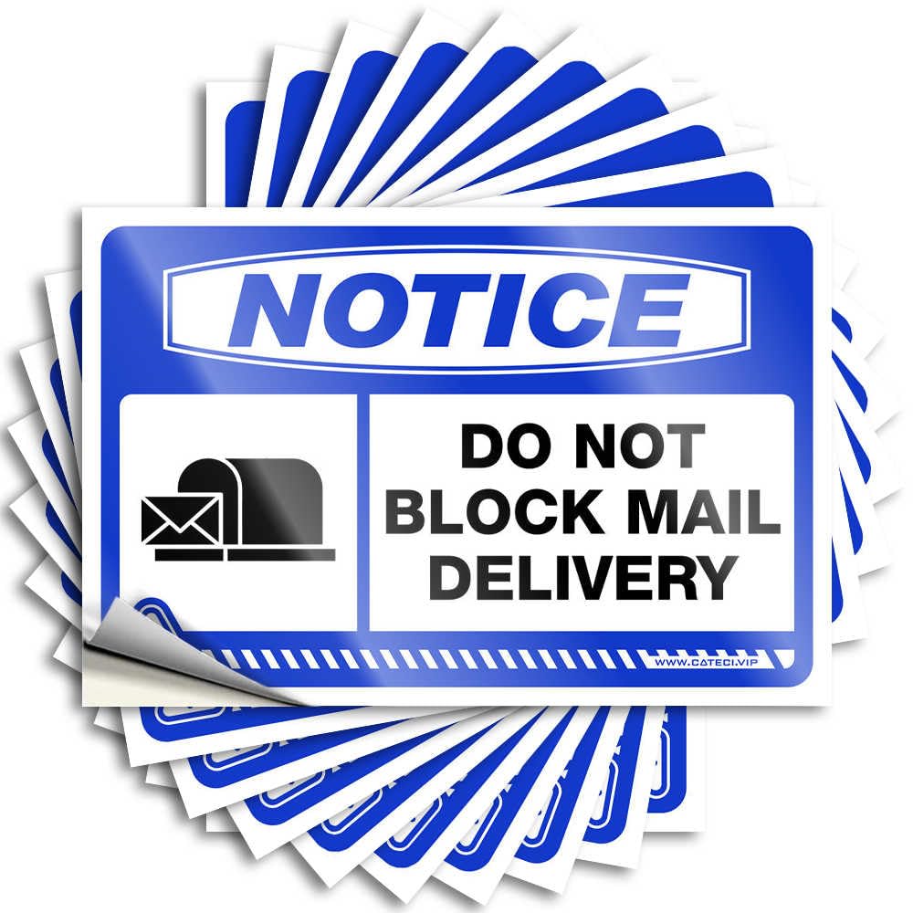 Stickers Winter Rustic Bumper Notice Do Not Block Mail Delivery - No Residue Decals for Mom(12X18CM)