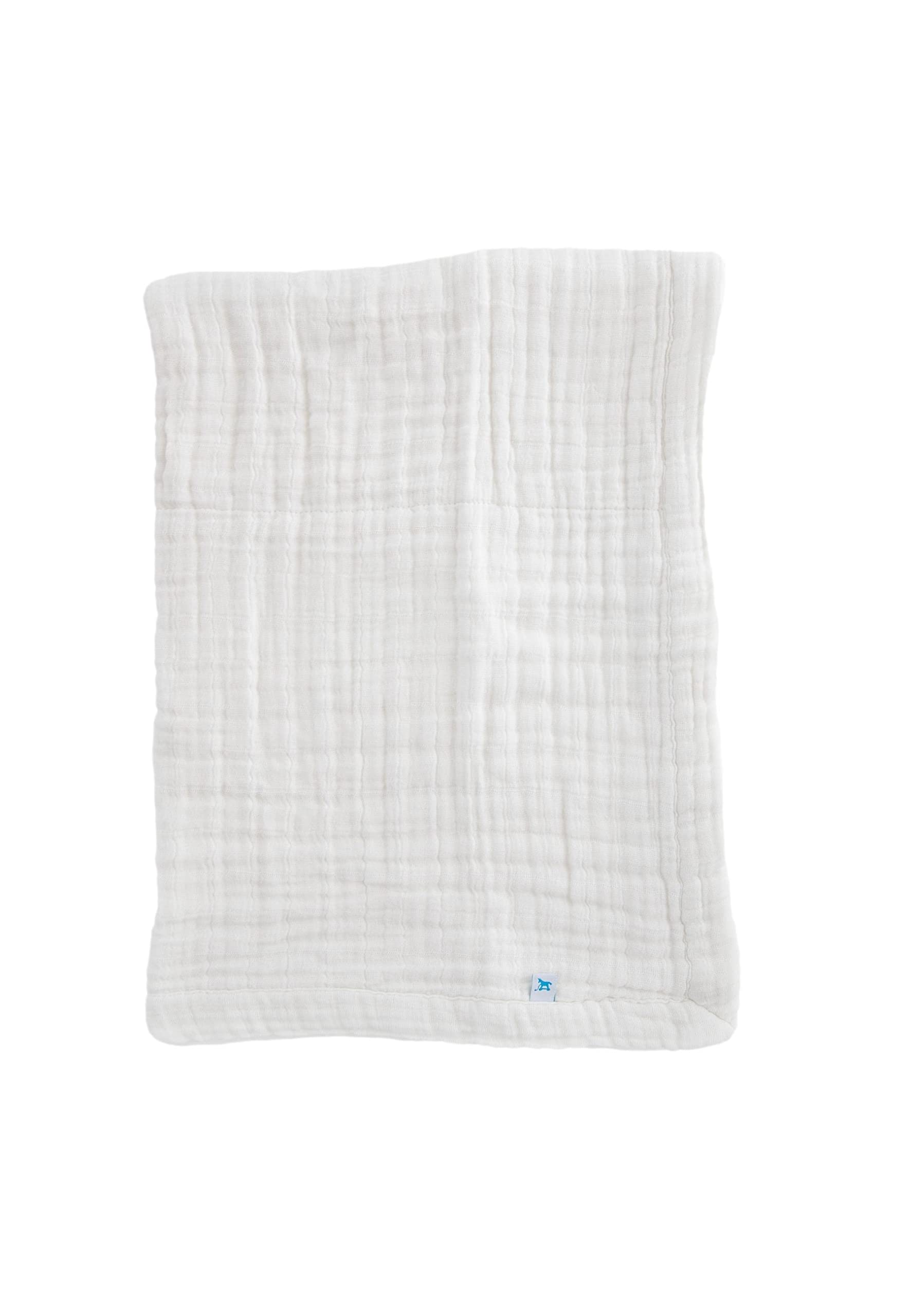 Little Unicorn White Cotton Muslin Quilt Receiving Blanket | 100% Cotton | Super Soft | Babies and Toddlers | 30” x 40” | Machine Washable