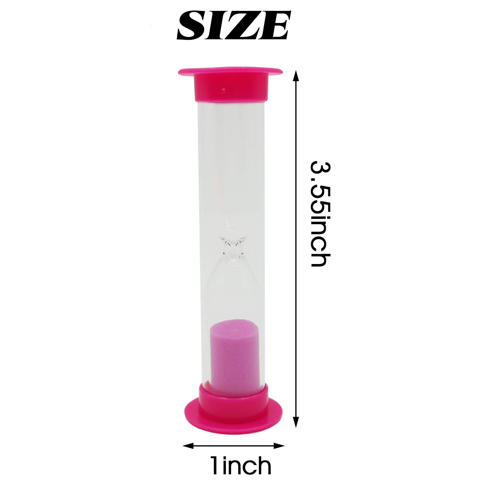 RONYOUNG 24PCS Sand Timer Plastic Sandglass Timer Colorful Hourglass Timer Sand Clock Timer 30S 1Min 2Mins 3Mins 5Mins 10Mins for Adult Kids in Classroom Kitchen Games Office - Image 3