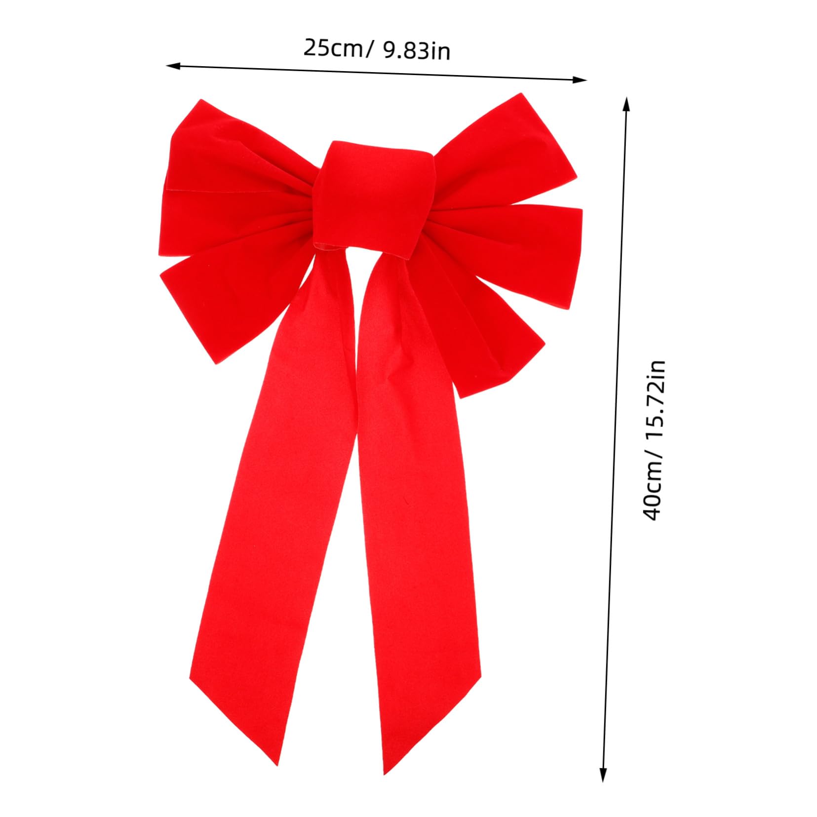 4 Piezas Lazos de Navidad de Decoración de Moños para Árbol Cortinas y Regalos Fiesta Navideña