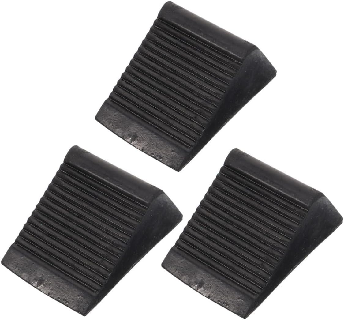 3pcs High Strength Wheel Chocks Rubber Chocks for Car Truck Rv Trailer to Prevent Skidding