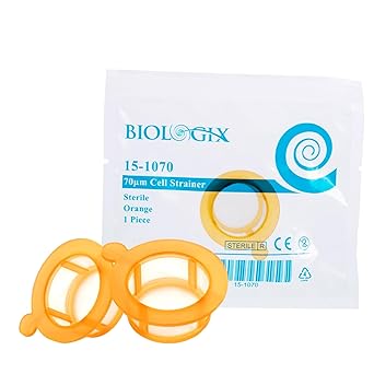 Biologix Cell Strainer, Sterile, 70?m Pore Size, Nylon Mesh, Polypropylene Frame, Individually Wrapped, Case of 100