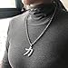 Japanese Strength Kanji Symbol Necklace Chinese Character Good Luck Charm Pendant Stainless Steel Symbol Chain Necklaces Japan Jewelry for Women Men (Strength Kanji)