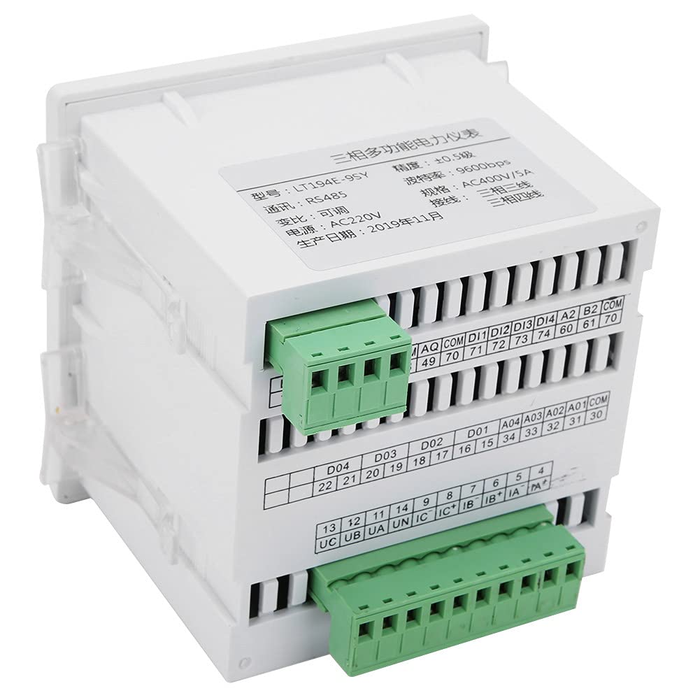 Interfaz de comunicación y salida de relé programable - Medidor de potencia multifunción LT194E 9SY con pantalla LCD blanca - Medidor de voltaje y corriente trifásico - Trifásico