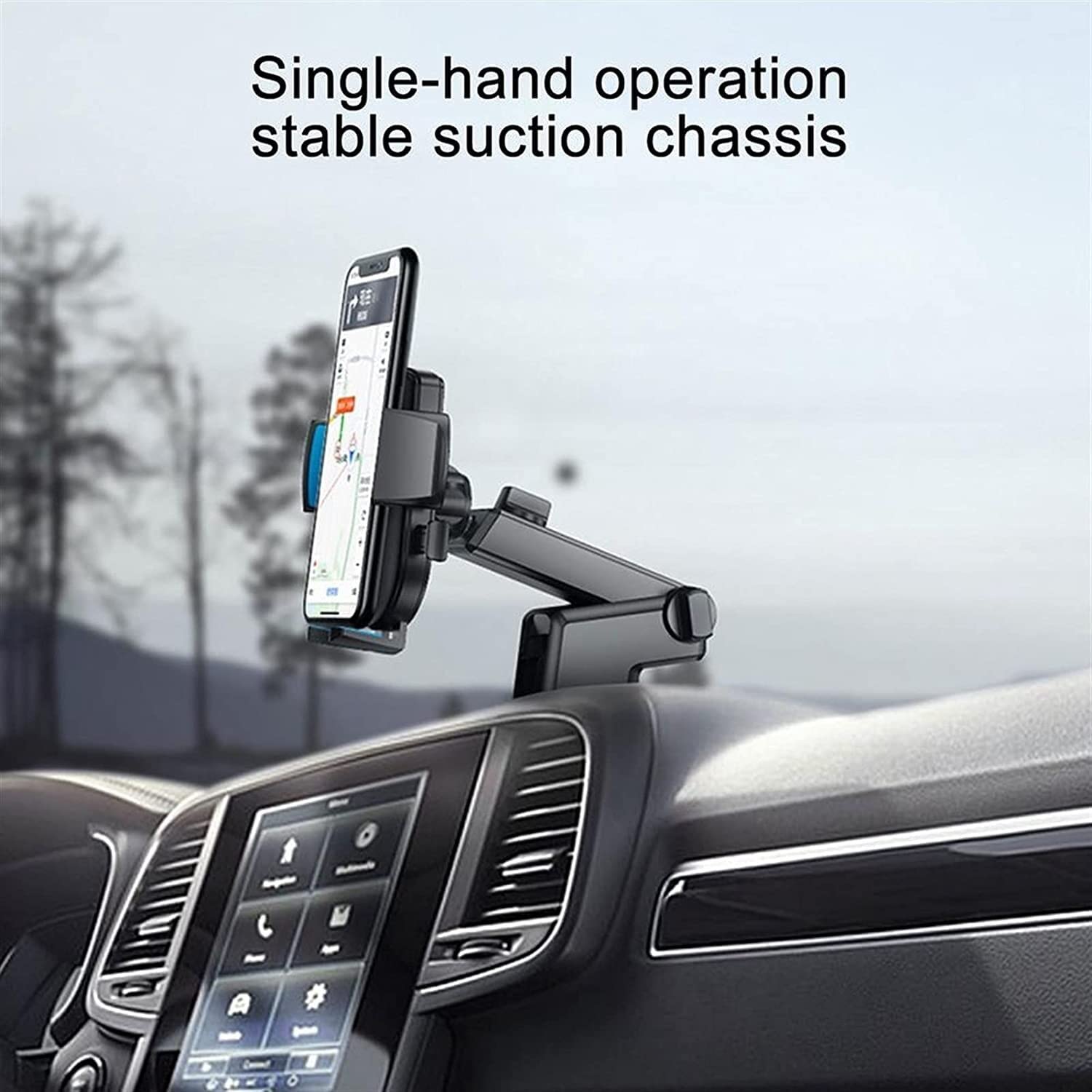 Uchwyt Telefon Samochodowy uchwyt na telefon komórkowy uniwersalny obrotowy o 360 stopni ABS rozszerzalny silikonowy klips do przyssawki Do Samochodu(Rot)
