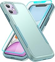 Vista 10 de Yiakeng Funda para iPhone 11, iPhone 11 con protector de pantalla HD, PC híbrida + TPU a prueba de golpes Defender Pioneer Anti-Shock Phone Case