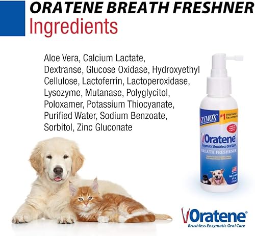 Miniatura 4 de Zymox Oratene - Ambientador bucal sin escobillas para perros y gatos, 4 onzas