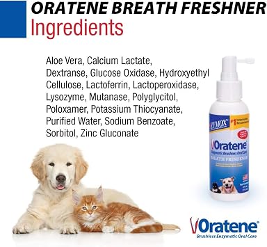 Zymox Oratene Brushless Oral Care Breath Freshener for Dogs and Cats, 4oz