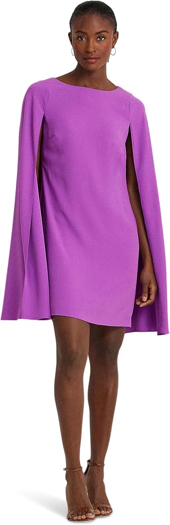 Lauren Ralph Lauren Cape Georgette Cocktail Dress