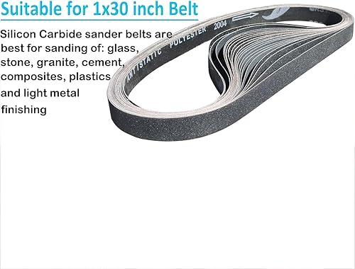 Miniatura 5 de Bandas de lijado de carburo de silicio de alto rendimiento - Bandas de lijado para afilado de cuchillos premium