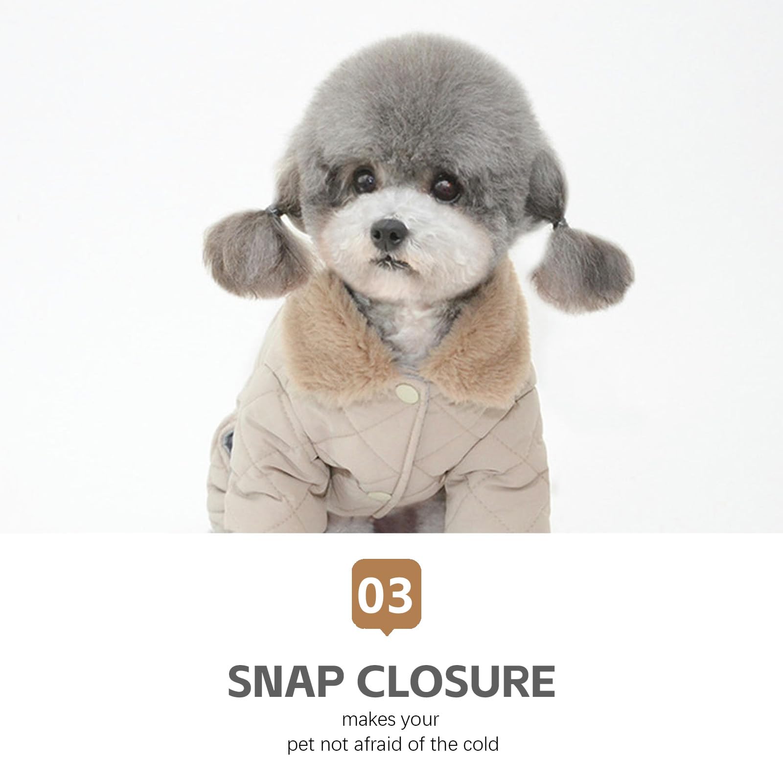 Abrigo cálido para Perros, Chaqueta de Invierno para Cachorros, Chaqueta de Nieve para Perros con Cuello Peludo de Cuatro Patas, Abrigos Gruesos a Prueba de Viento para Clima frío