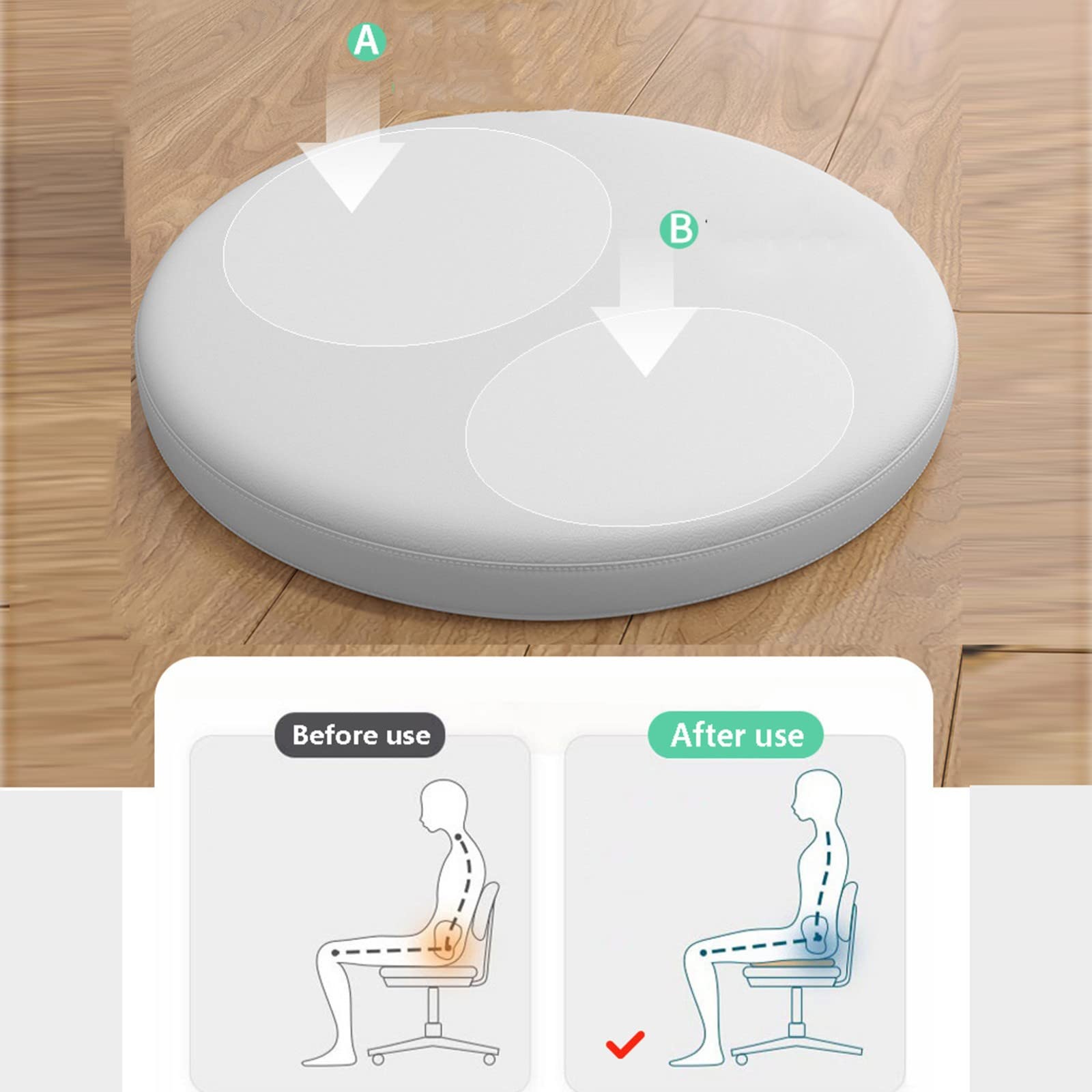 Set da 2 pezzi, in pelle sintetica di poliuretano, con memory foam, per barhocker e banco di sessel da 40 cm, per la cura dei bambini e per il gastrone