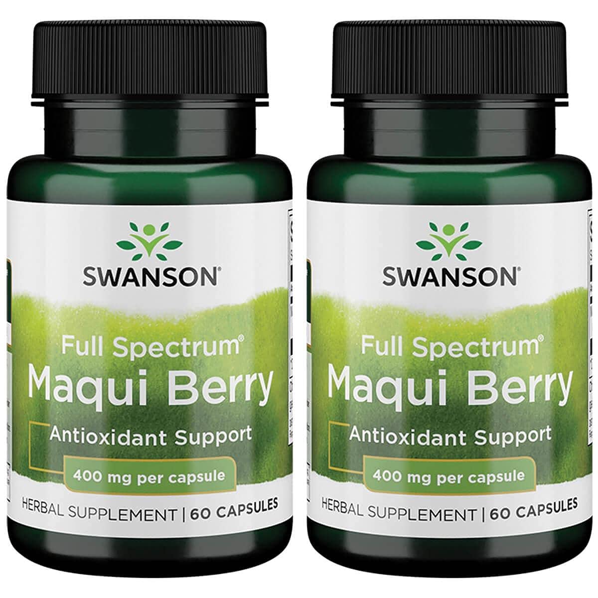 Swanson Premium Brand Full Spectrum Maqui Berry 400 mg 60 Caps 2 Pack