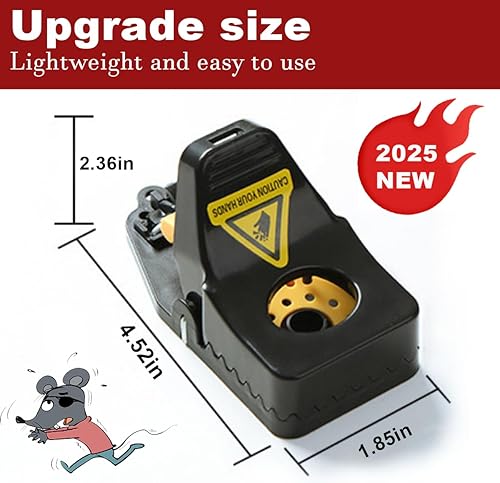 Miniatura 2 de Feeke - Trampas para ratones, trampas para ratones para casa, trampa para ratones pequeños para interiores, rápida y efectiva, sanitaria, segura