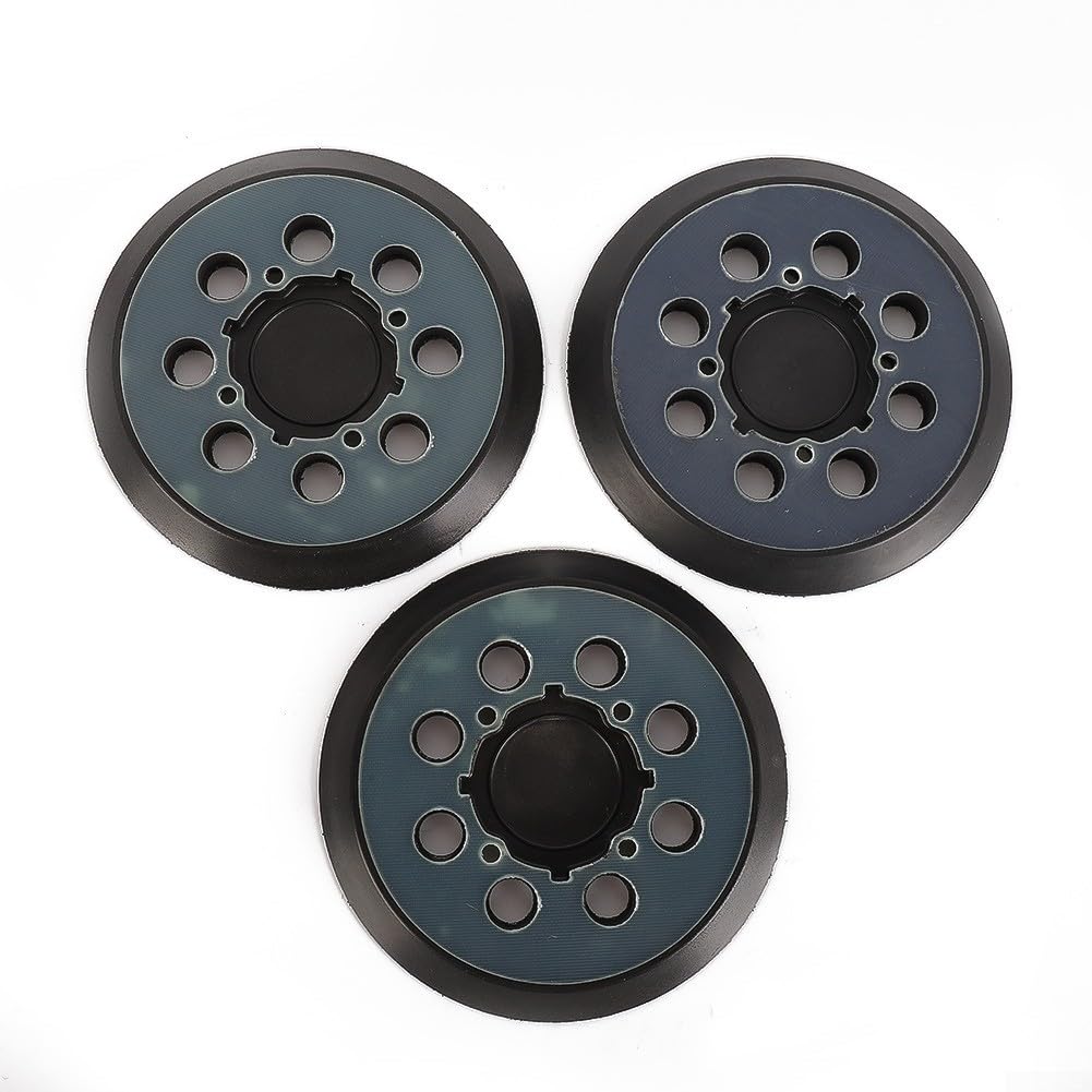 Platorello abrasivo per levigatrice orbitale a 8 fori, 125 mm, 125 mm, compatibile con DWE6423/6421/DCW210B, N329079, ricambio in plastica