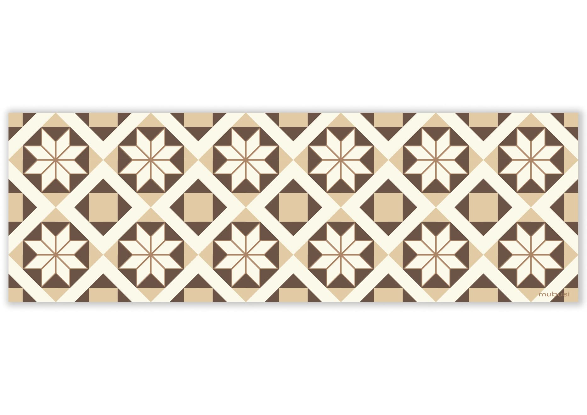 mubusi Alfombra Vinílica Cocina Salón - Varios Tamaños - (Sur Marrón 40x120 cm)