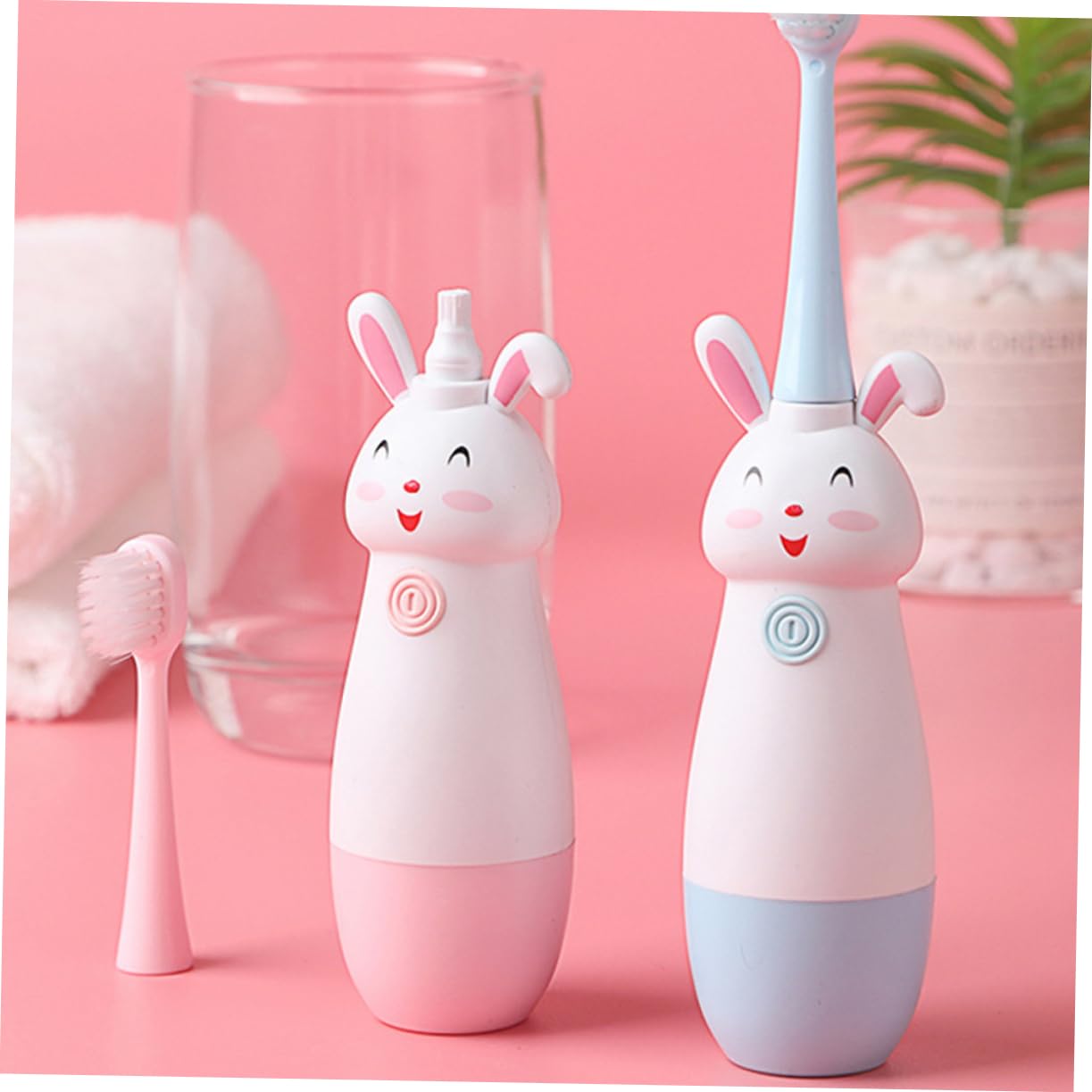 3 Set Di Spazzolini Elettrici Per Morbidi E Carini A Forma Di Spazzolino Elettrico Per Spazzolino Elettrico Ricaricabile Spazzolino Elettronico Con Setole Rosa Abs