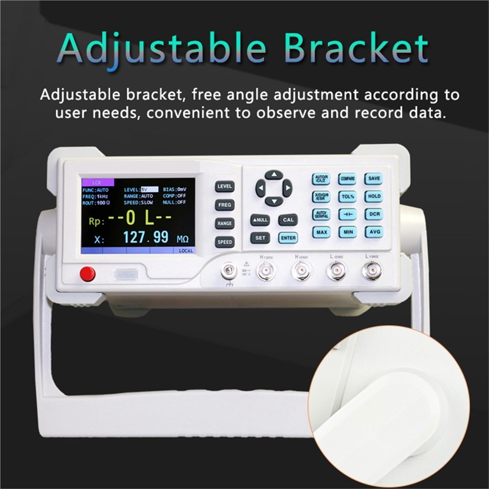 Medidor LCR, Medidor LCR de escritorio digital Brid serie ET44/ET45, frecuencia 10 K-100 KHz, pantalla TFT 3,5 pulgadas y 1/2 dígitos, medidor(20kHz ET4402)