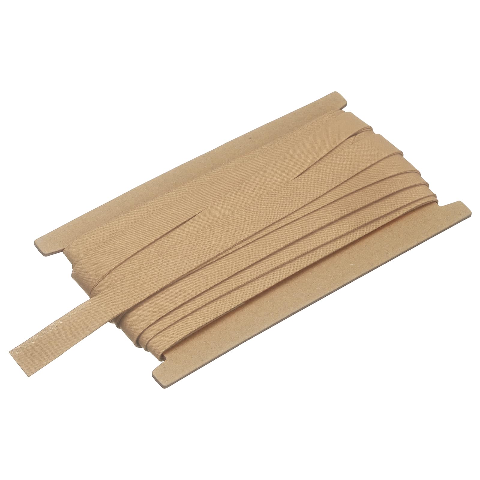 sourcing map 5/8 Inch Double Fold Bias Tape, Polyester Continuous Bulk Bias Tape for Sewing, Seaming Quilting Hemming Binding Crafts (Khaki 10 Yards)