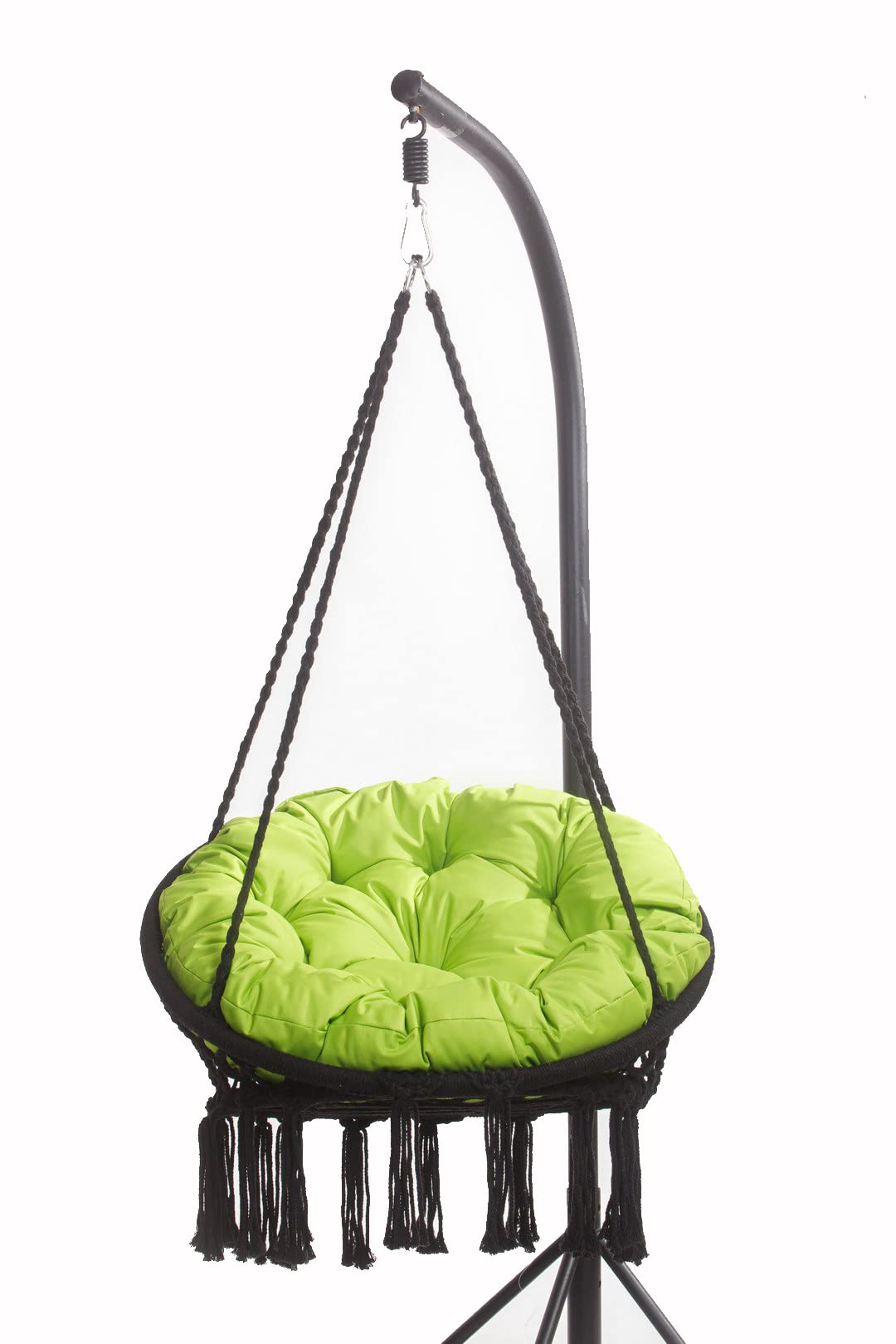 Cuscino per poltrona sospesa per esterni, 90 x 90 cm, cuscino pensile, cuscino rotondo, per interni ed esterni, cestino sospeso con limone