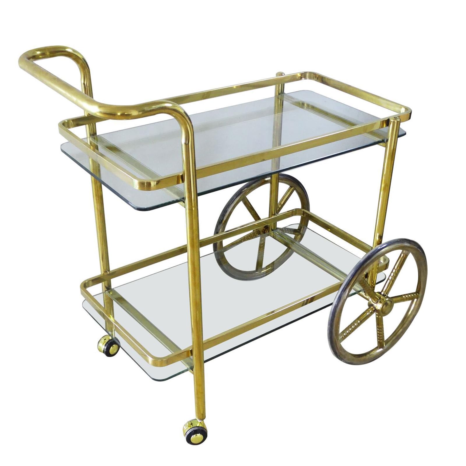 Nordic den Trolley - Carrello per vino e tè, carrello da pranzo in ferro battuto per casa e ristoranti, tavolo da esposizione per torte Ele, Slish e versatile