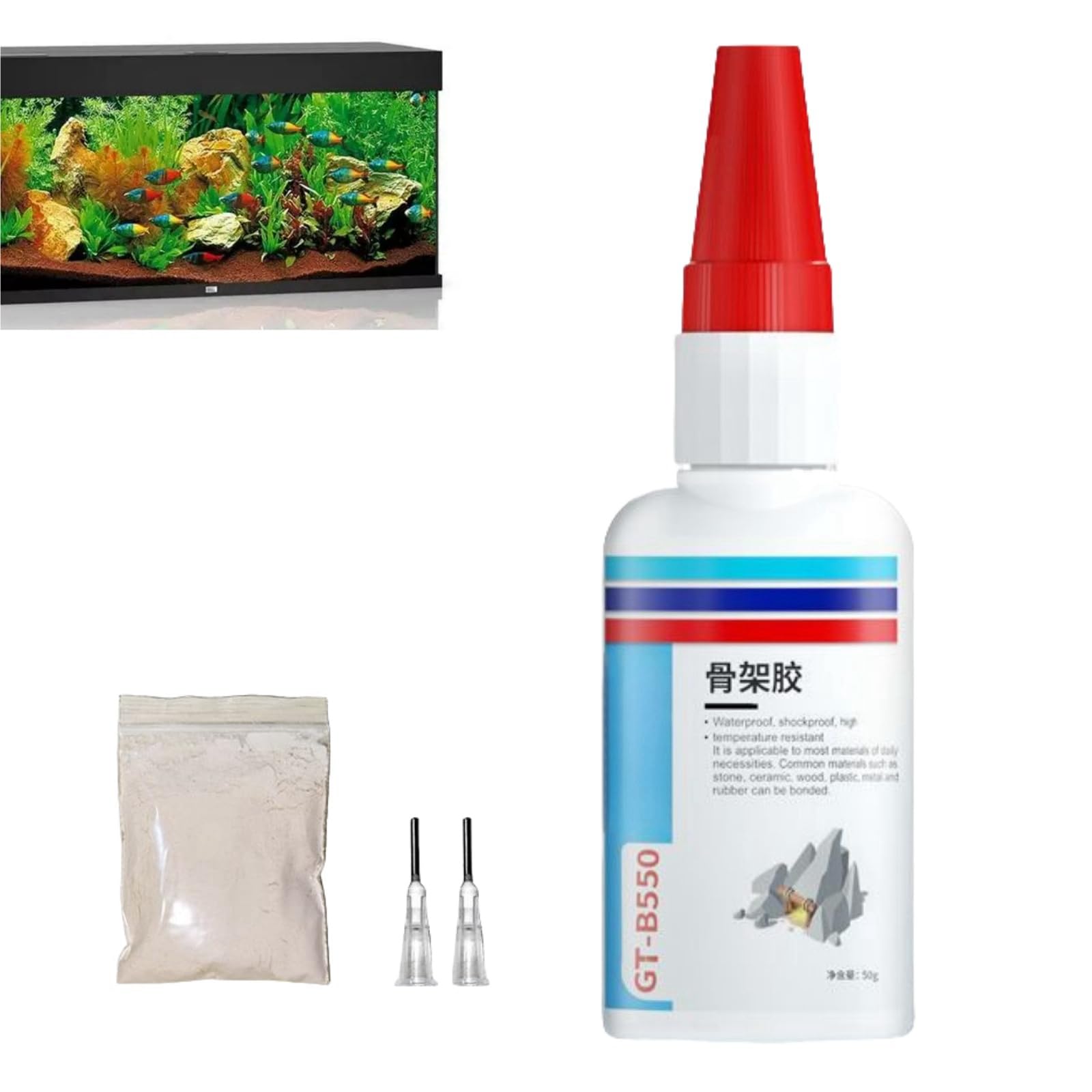 Underwater Aquarium Glue,Aquascaping Clear Sealant,Aquarium Safe Glue,Aquarium Glue for Rocks,Underwater Landscaping Aquarium Adhesive,Fast Curing Aquarium Sealant