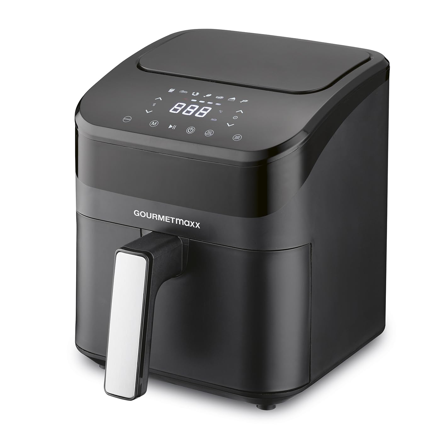 GOURMETmaxx Digitale Heißluftfritteuse | 4L Airfryer mit Timer & Touchscreen | Fritteuse mit vielseitigen Funktionen & Programmen | Energiesparend frittieren, nahezu ohne Öl | Minibackofen - 1400 W