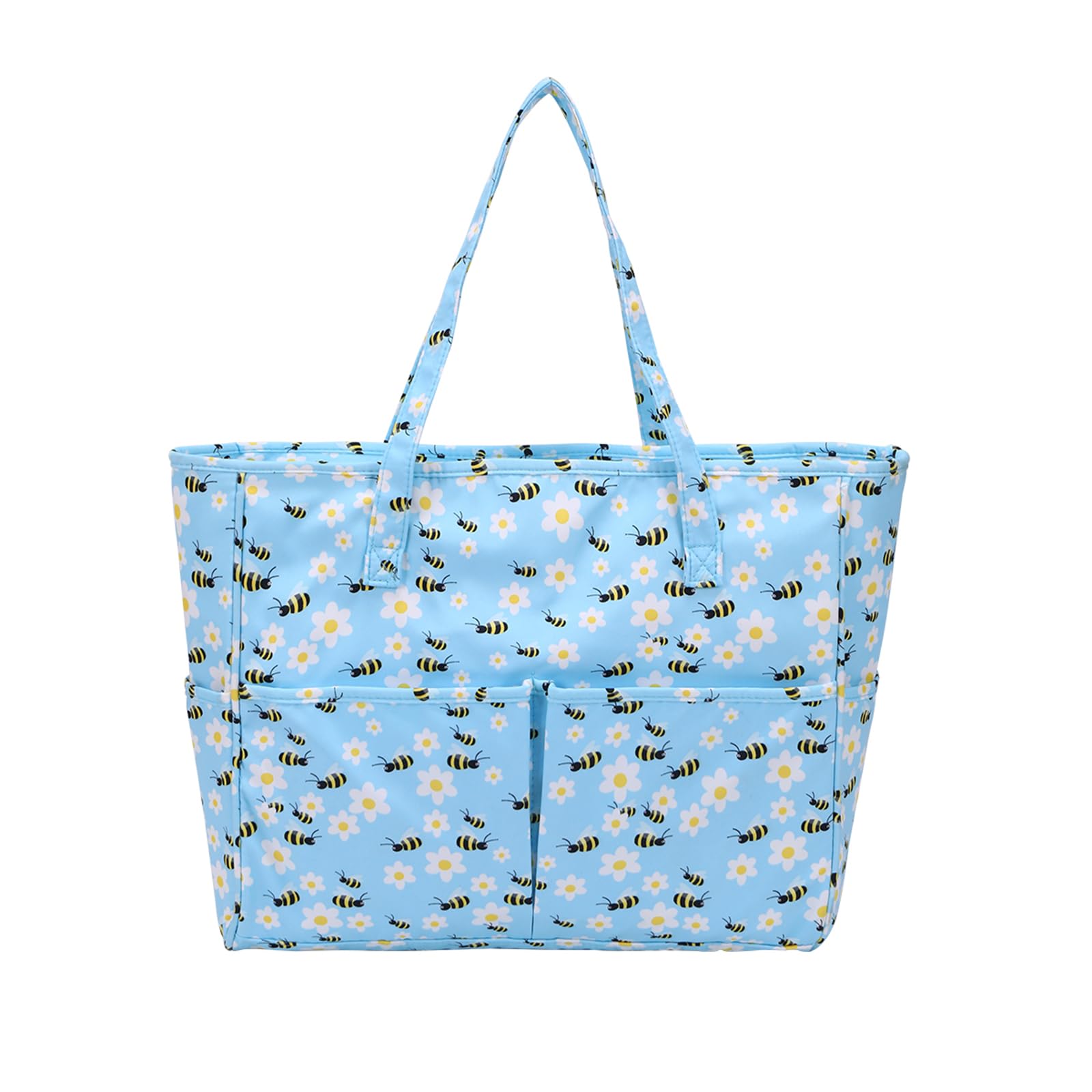 Coopay Sac fourre-Tout au Crochet. Sacs à Tricoter, Sac de Rangement pour travaux manuels, Couture, Point de Croix ou Broderie, Sac de Bricolage, Sac de Voyage pour Projet de Tricot, Abeille