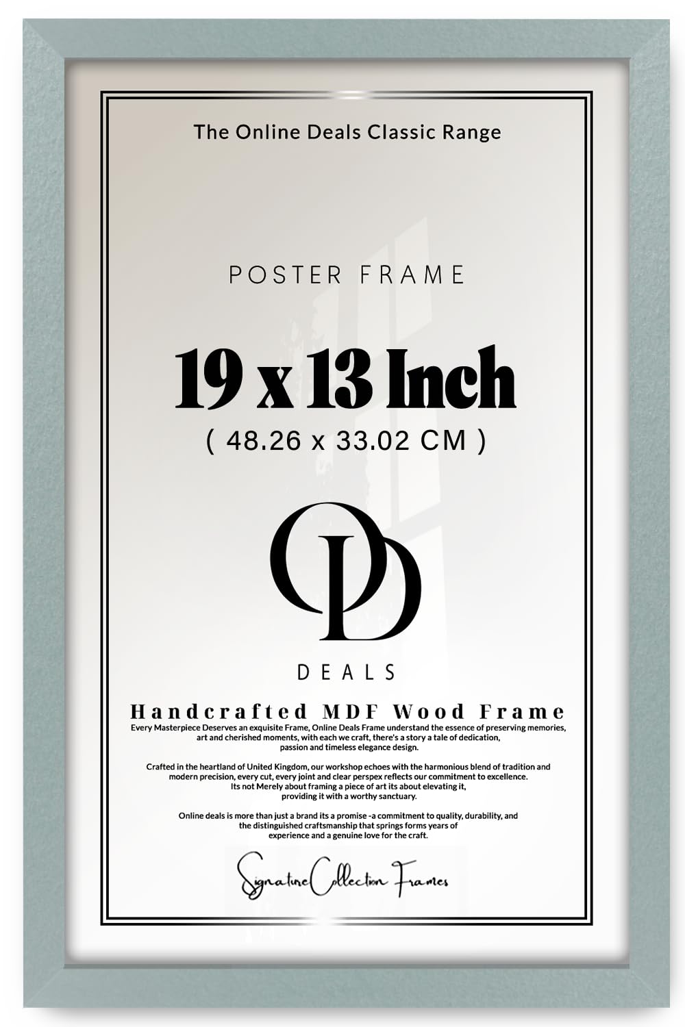Od Deals Silver 19 X 13 Inch Modern Frame | Ideal For Displaying Paintings And Photos In Vertical Or Horizontal Orientation — Stylish Accent For Living Rooms And Offices (48.26 X 33.02 Cm)