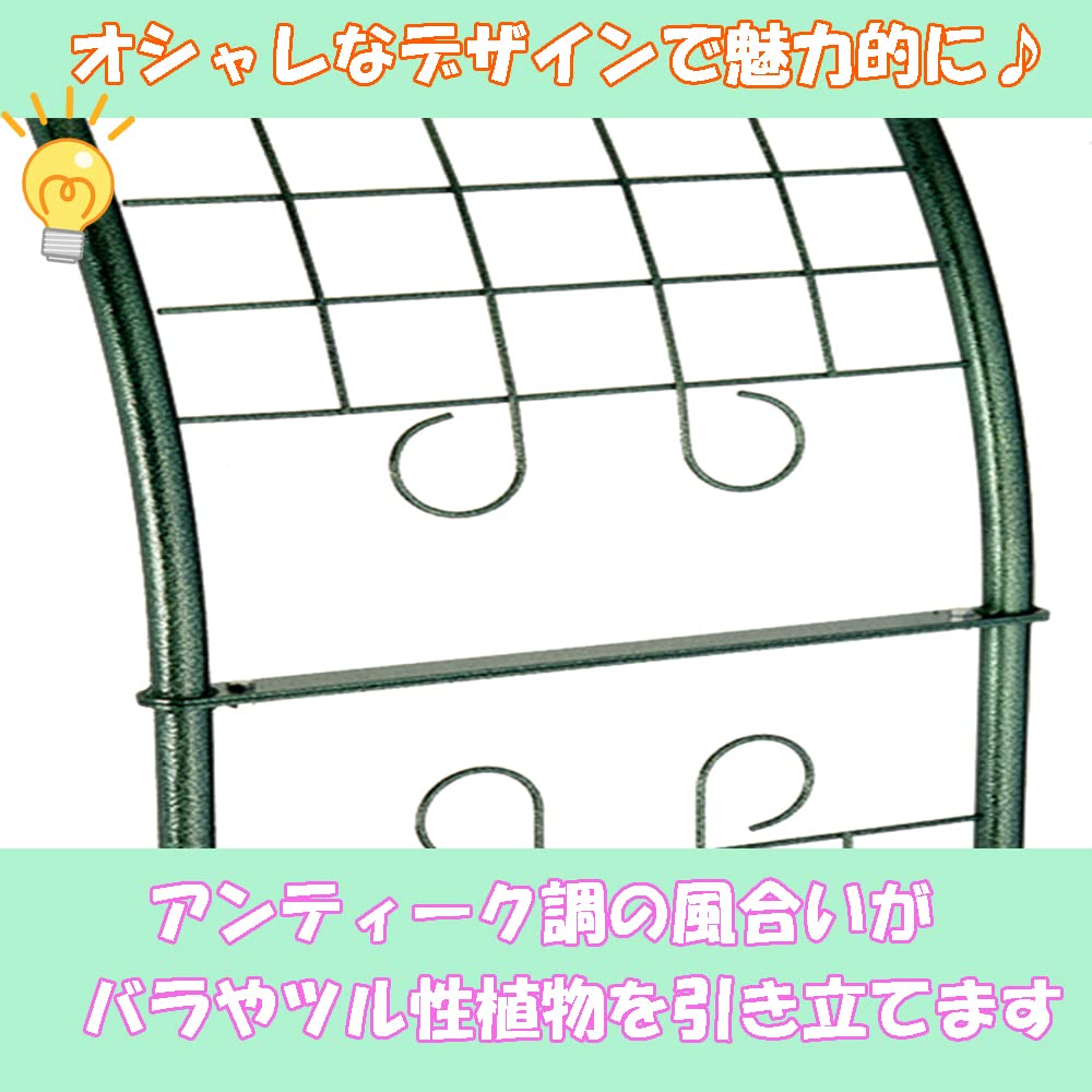 Amazon | 小林金物 グリーンガーデン フラワーアーチ 幅174×奥行49×高