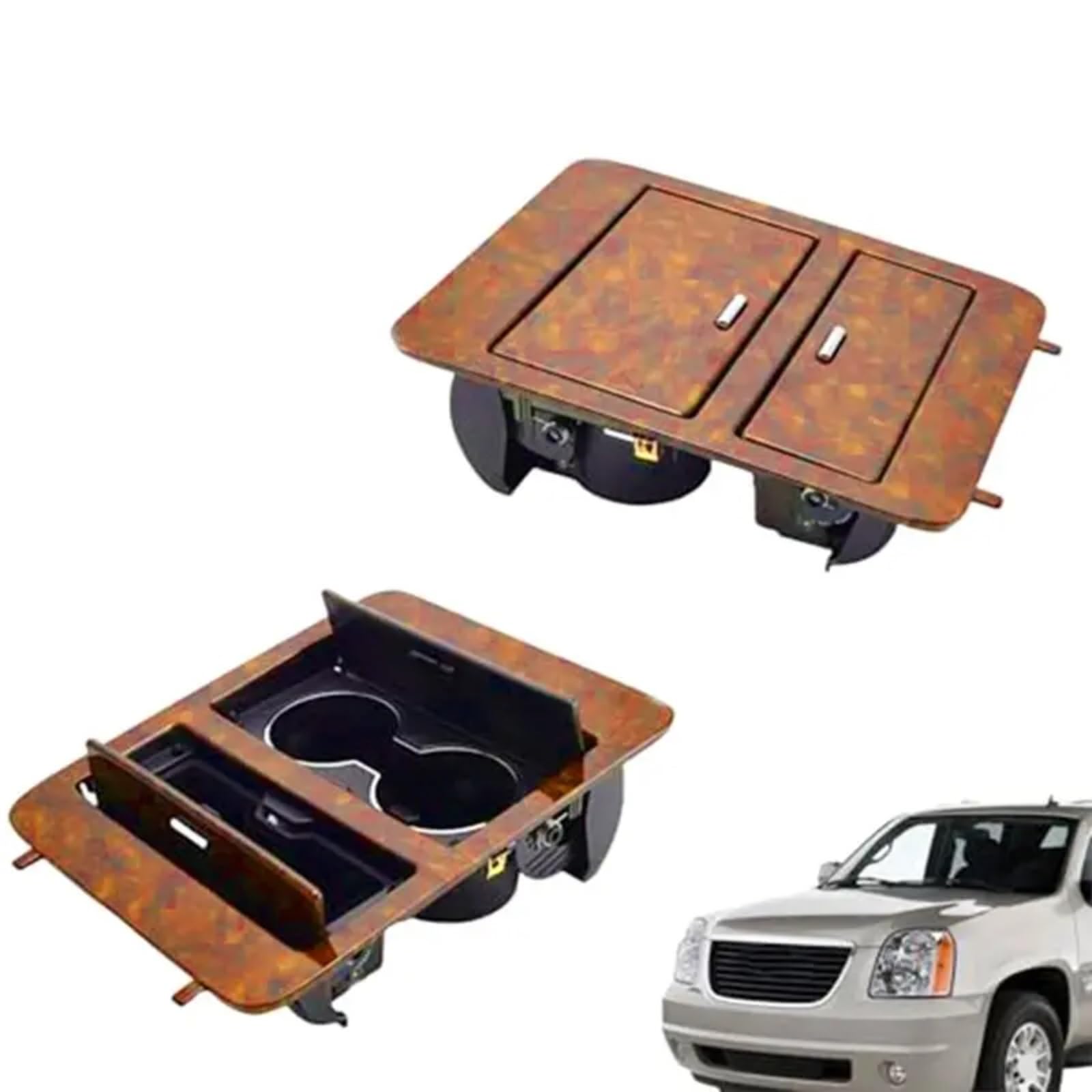 Centrale Consolle Portabevande Console Centrale Portabicchieri Inserto Portaoggetti Vassoio Portabevande Organizer Box Interno 23164631 Compatibile Con Cadillac Per Escalade 2007-2014