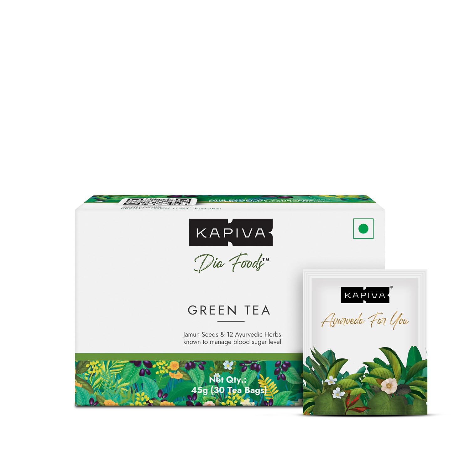 Kapiva Dia Foods Green Tea for Blood Sugar Care | Jamun, Gudmar, Methi, & 10 More (B096KVLXF6) Amazon Price History, Amazon Price Tracker