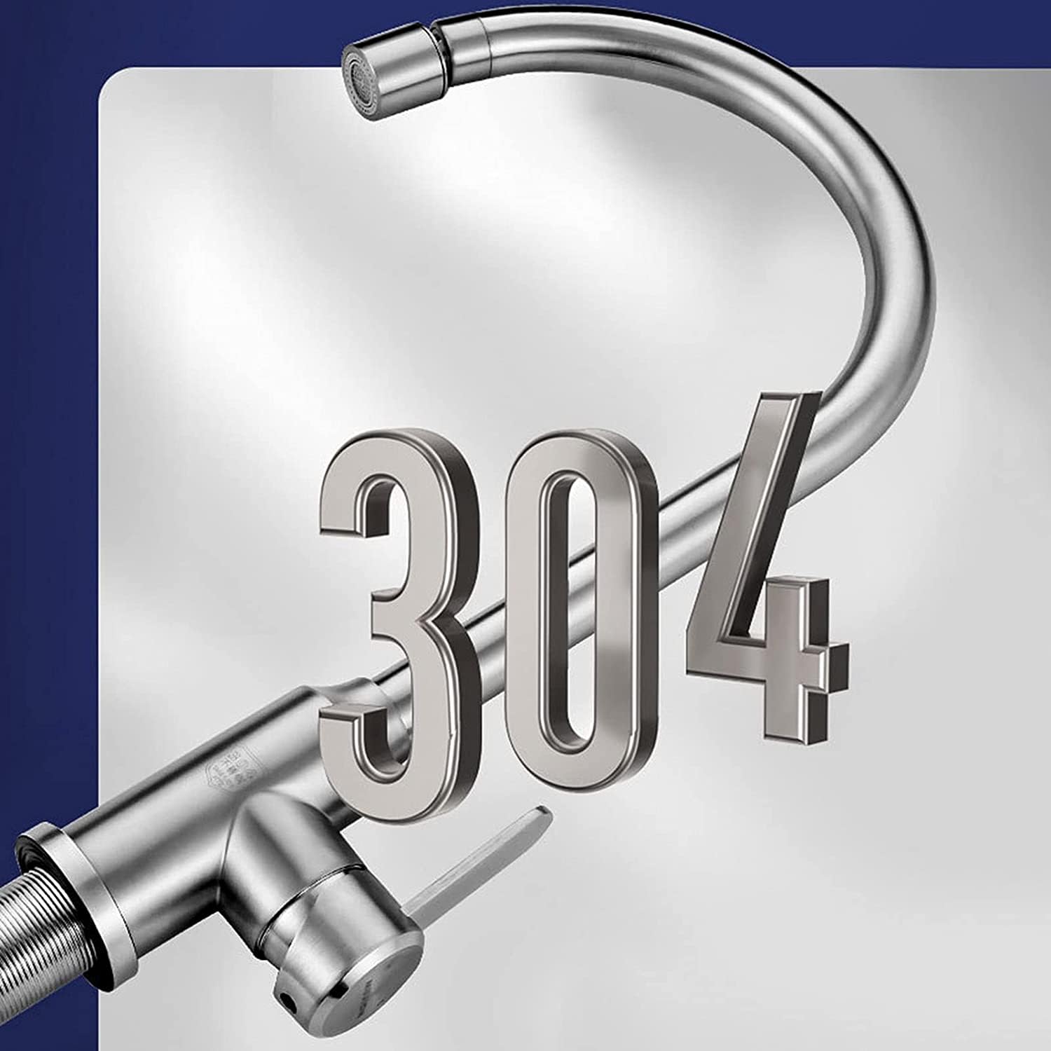 Lavandino Utilitario Grande a Doppio Vaso, Lavandino Commerciale in Acciaio Inox 304 per Lavaggio a Mano con Rubinetto per Acqua Fredda per Esterni, Garage, Lavanderia, Giardino 100cmx50cmx80cm